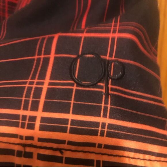 OP Men’s Size LG 36-38 Rich Black Self Adjust Fly Closure Swim Trunks - Picture 5 of 11